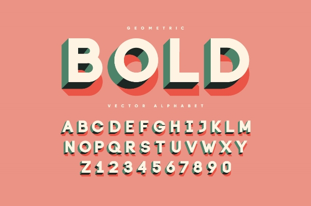 typografie beispiel bold