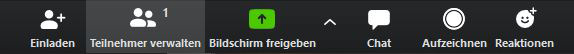 screenshot der zoom leiste
