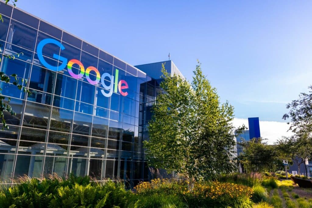 Bürogebäude von Google von außen